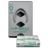 beyondGREEN Dog Waste Bag Dispenser – Wall & Pole Mount – Standard Roll Compatible, Front-Load
