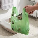 Green Cat Litter Bags – 8" x 16" with 5" Gusset & Handles – Made in USA