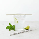 Wrapped 10.25'' x 0.27'' Compostable White Giant Drinking Straws - 1,850 Count
