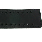 Wide Leather Watchband - Black
