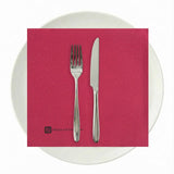 Luxenap Square Bordeaux Paper Napkin - Air Laid - 15 3/4" x 15 3/4" - 25 count box