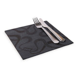 Luxenap Square Vintage Black Paper Napkin - Air Laid - 15 3/4" x 15 3/4" - 25 count box