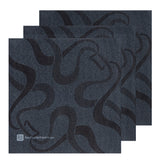 Luxenap Square Vintage Black Paper Napkin - Air Laid - 15 3/4" x 15 3/4" - 25 count box