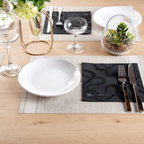 Luxenap Square Vintage Black Paper Napkin - Air Laid - 15 3/4" x 15 3/4" - 25 count box