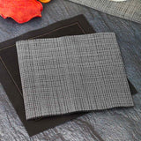 Luxenap Square Black Paper Cocktail Napkin - Micropoint, 2-Ply, with White Threads - 7 3/4" x 7 3/4" - 100 count box