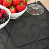 Luxenap Square Vintage Black Paper Napkin - Air Laid - 15 3/4" x 15 3/4" - 600 count box