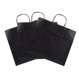 Saving Nature Black Paper Retail Bag - with Handles - 12 1/2" x 8 1/4" x 11 1/4" - 100 count box