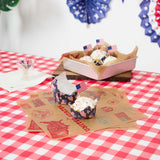 Panificio 4 oz Petal Paper Baking Cup - American Flag, Ridged, Greaseproof - 2 1/4" x 2 1/4" x 1 1/2" - 4000 count box