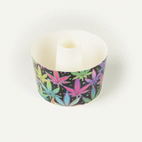 Panificio 53 oz Paper Angel Food Tube Pan - Trippy Leaf Print, Greaseproof - 5 3/4" x 5 3/4" x 3 3/4" - 400 count box