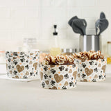 Panificio 53 oz Paper Angel Food Tube Pan - Paw Print, Greaseproof - 5 3/4" x 5 3/4" x 3 3/4" - 400 count box