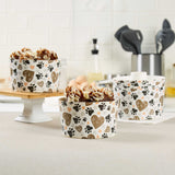 Panificio 53 oz Paper Angel Food Tube Pan - Paw Print, Greaseproof - 5 3/4" x 5 3/4" x 3 3/4" - 400 count box