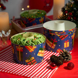 Panificio 53 oz Paper Angel Food Tube Pan - Christmas, Greaseproof - 5 3/4" x 5 3/4" x 3 3/4" - 400 count box
