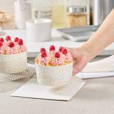 Panificio 22 oz Paper Angel Food Tube Pan - Colorful Confetti, Greaseproof - 4 1/2" x 4 1/2" x 2 3/4" - 900 count box