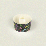 Panificio 22 oz Paper Angel Food Tube Pan - Colorful Streamers, Greaseproof - 4 1/2" x 4 1/2" x 2 3/4" - 900 count box