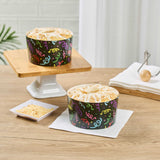 Panificio 22 oz Paper Angel Food Tube Pan - Colorful Streamers, Greaseproof - 4 1/2" x 4 1/2" x 2 3/4" - 900 count box