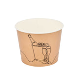Cater Tek 5 lb Kraft Disposable Paper Ice Bucket - 7 1/2" × 7 1/2" × 5 3/4" - 10 Count Box