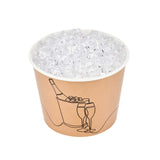 Cater Tek 5 lb Kraft Disposable Paper Ice Bucket - 7 1/2" × 7 1/2" × 5 3/4" - 10 Count Box