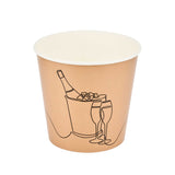 Cater Tek 10 lb Kraft Disposable Paper Ice Bucket - 8 3/4" × 8 3/4" × 8 1/4" - 10 Count Box