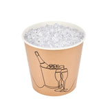 Cater Tek 10 lb Kraft Disposable Paper Ice Bucket - 8 3/4" × 8 3/4" × 8 1/4" - 10 Count Box