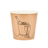 Cater Tek 10 lb Kraft Disposable Paper Ice Bucket - 8 3/4" × 8 3/4" × 8 1/4" - 10 Count Box