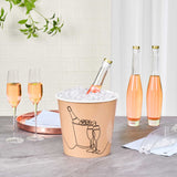 Cater Tek 10 lb Kraft Disposable Paper Ice Bucket - 8 3/4" × 8 3/4" × 8 1/4" - 10 Count Box