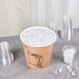 Cater Tek 10 lb Kraft Disposable Paper Ice Bucket - 8 3/4" × 8 3/4" × 8 1/4" - 10 Count Box