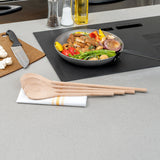 Nature Tek 4-Piece Beechwood Wooden Spoon Set - 50 count box