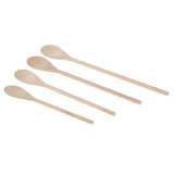 Nature Tek 4-Piece Beechwood Wooden Spoon Set - 50 count box