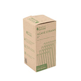 Basic Nature Natural Agave Straw - Unwrapped - 6" - 3600 count box