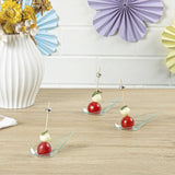 Mini Serve Teardrop Seagreen Plastic Spoon - 4" x 2" x 1/2" - 100 count box