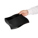 Maxi Serve Square Black Plastic Large Aqua Plate - 9" x 9" x 1/2" - 100 count box