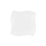 Maxi Serve Square White Plastic Large Aqua Plate - 9" x 9" x 1/2" - 100 count box
