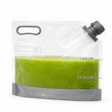 Cater Tek 1 gal Clear Plastic Take Out Drink Bag - with Safety Cap - 12 3/4" x 5 3/4" x 11 3/4" - 10 count box