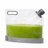 Cater Tek 1 gal Clear Plastic Take Out Drink Bag - with Safety Cap - 12 3/4" x 5 3/4" x 11 3/4" - 10 count box