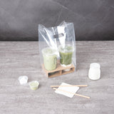 Saving Nature Clear Plastic Take Out Bag - Fits 2-Cup Drink Carrier - 13 3/4" x 7 3/4" x 4 1/4" - 100 count box