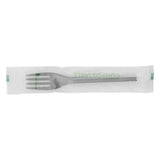 Basic Nature Black CPLA Plastic Fork - Compostable Wrapper, Heat-Resistant - 6 1/2" - 50 count box