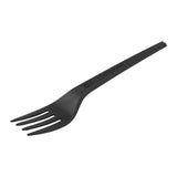 Basic Nature Black CPLA Plastic Fork - Compostable Wrapper, Heat-Resistant - 6 1/2" - 50 count box