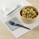 Basic Nature Black CPLA Plastic Fork - Compostable Wrapper, Heat-Resistant - 6 1/2" - 50 count box