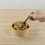 Basic Nature Black CPLA Plastic Fork - Compostable Wrapper, Heat-Resistant - 6 1/2" - 50 count box