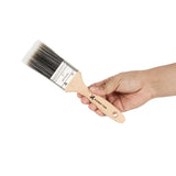 Handy Tek Synthetic Polyester Paint Brush - Flat, Beaver Tail - 2" - 6 count box