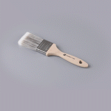 Handy Tek Synthetic Polyester Paint Brush - Flat, Beaver Tail - 2" - 6 count box