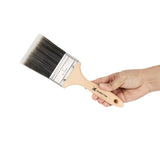 Handy Tek Synthetic Polyester Paint Brush - Flat, Beaver Tail - 3" - 6 count box