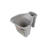 Handy Tek 28 oz Gray Plastic Paint Cup - with Brush Holder - 7 1/2" x 5 1/2" x 5" - 24 count box
