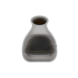 Handy Tek 28 oz Gray Plastic Paint Cup - with Brush Holder - 7 1/2" x 5 1/2" x 5" - 24 count box
