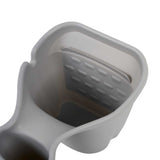 Handy Tek 28 oz Gray Plastic Paint Cup - with Brush Holder - 7 1/2" x 5 1/2" x 5" - 24 count box