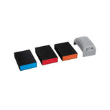 Handy Tek Assorted Grit Sanding Sponge Set - 4-Piece, Flat Edges, with Handle - 4 1/4" x 2 3/4" x 4 1/2" - 6 count box