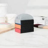Handy Tek Assorted Grit Sanding Sponge Set - 4-Piece, Flat Edges, with Handle - 4 1/4" x 2 3/4" x 4 1/2" - 36 count box