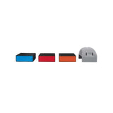 Handy Tek Assorted Grit Sanding Sponge Set - 4-Piece, Flat Edges, with Handle - 4 1/4" x 2 3/4" x 4 1/2" - 36 count box