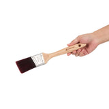 Handy Tek Polyester Paint Brush - Angled, Soft Tip, Textured Handle - 2" - 12 count box