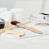 Handy Tek Polyester Paint Brush - Angled, Soft Tip, Textured Handle - 2" - 12 count box